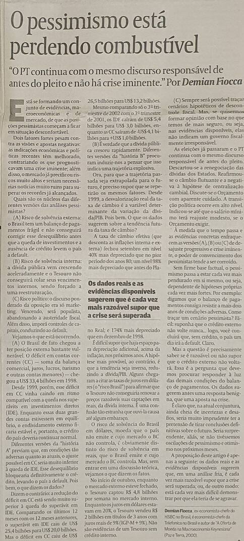 Demian Fiocca Valor Econômico
